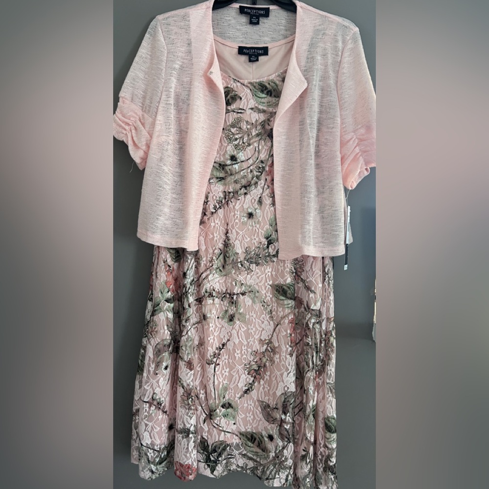 Women’s Dress by Perceptions Petite Large NWT Peach Color